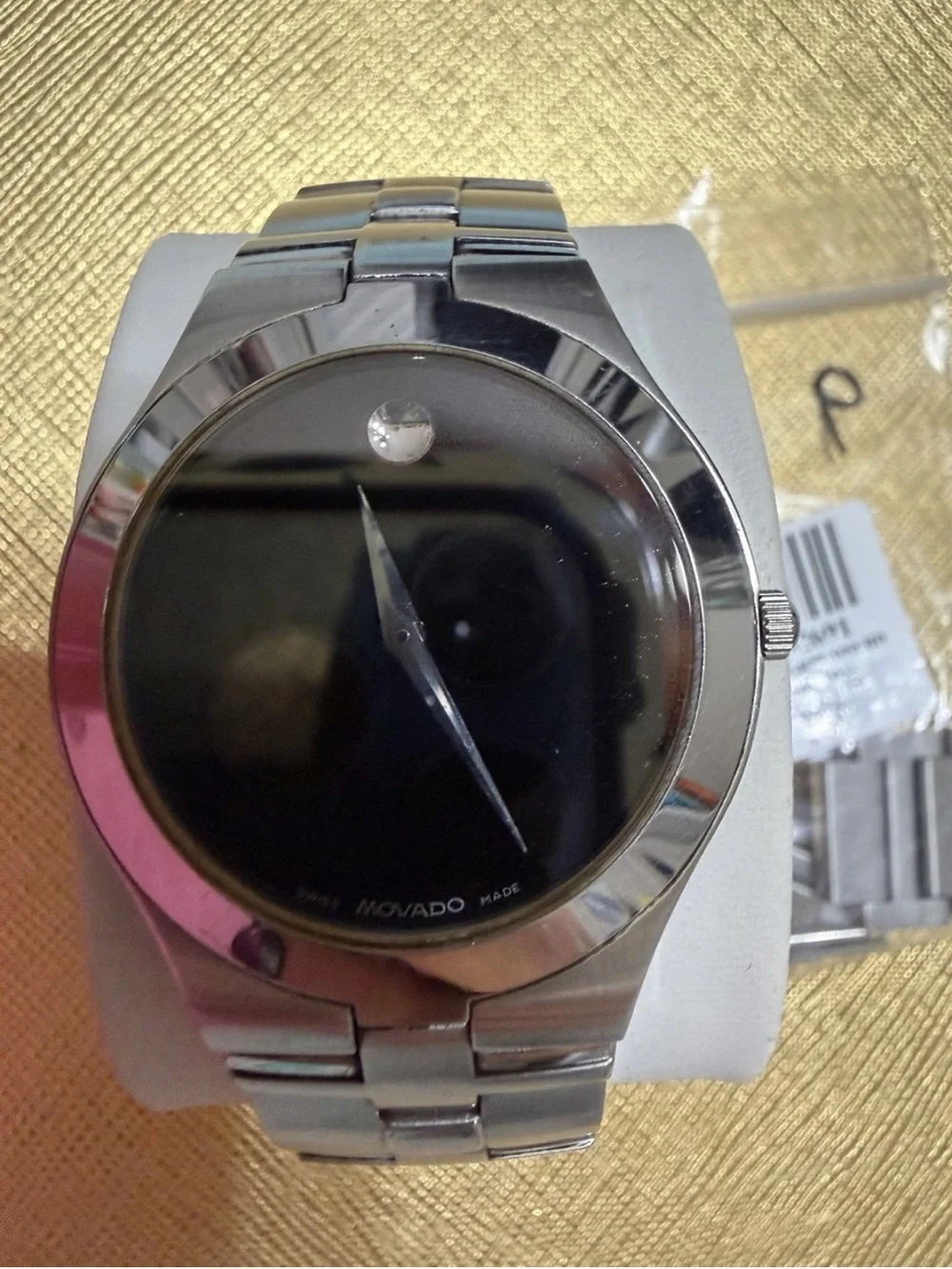 Movado Museum Juro 84 G2 1899 Stainless Steel Black Dial Swiss Quartz